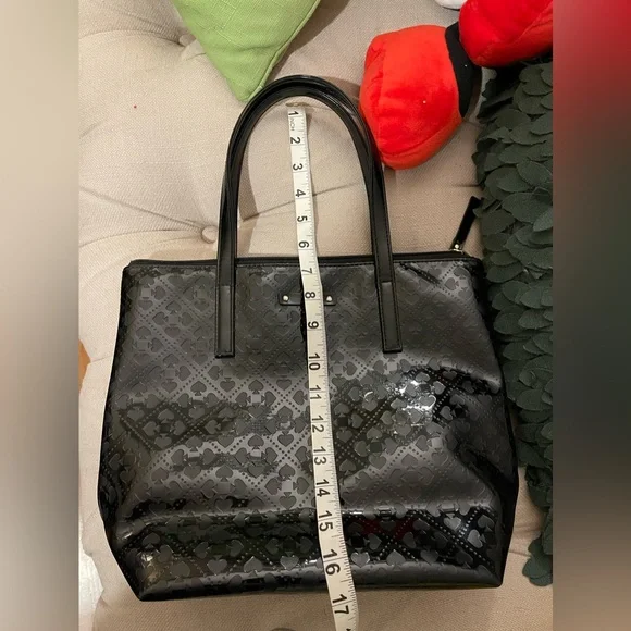 KATE SPADE NEW YORK Women's Black Patent Leather Tote Bag Org. $399 AUTH NWOT - Picture 13 of 16